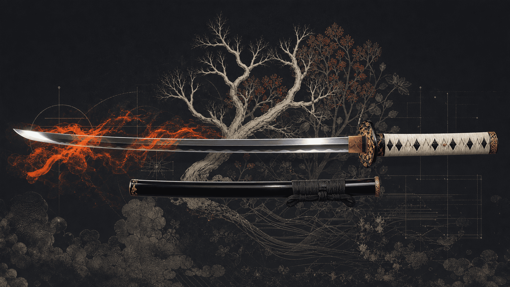 Katana — StringTune Motion Study — A cinematic katana experience with scroll-scrubbed video, pixel transitions, Japanese editorial art, and responsive GSAP storytelling.